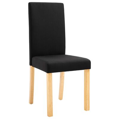 vidaXL Dining Chairs 2 pcs Black Fabric