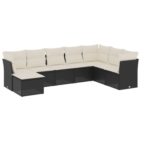 vidaXL Garden Sofa Set Black