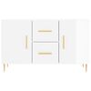vidaXL Sideboard High gloss white Engineered wood, metal Medium