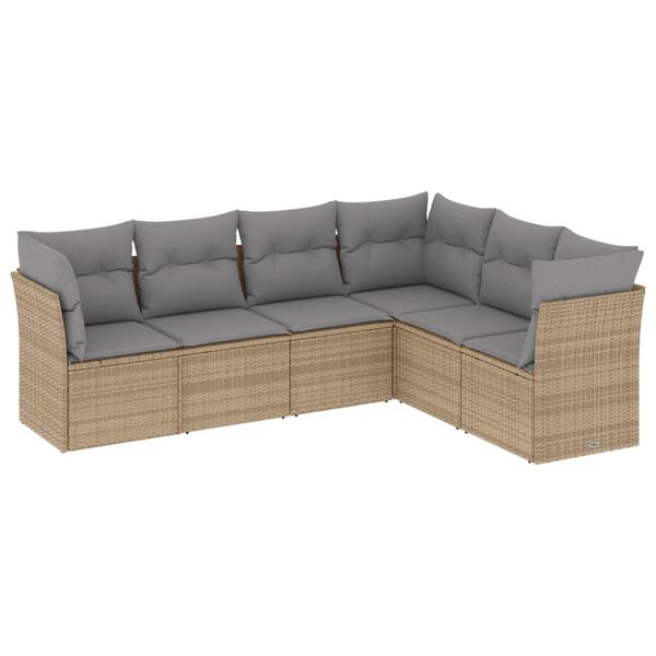 vidaXL Garden Sofa Set Beige and Light Grey