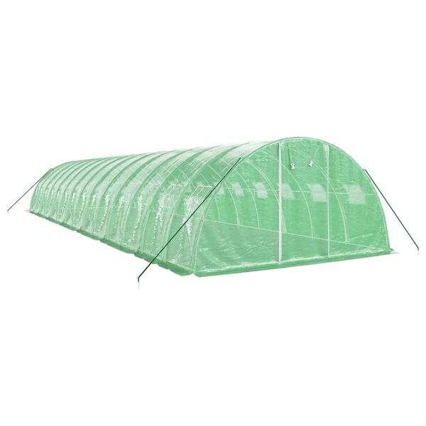 vidaXL Greenhouse Green Polyethylene (PE), galvanized steel 602.8 sq ft