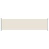 vidaXL Side Awning Cream Polyester with PU coating, Powder-coated steel