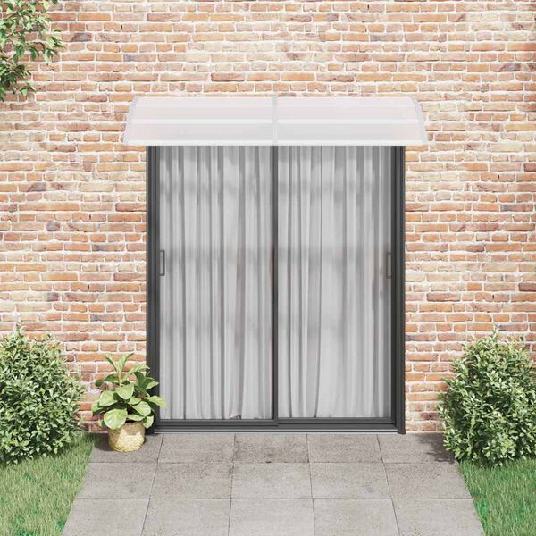 vidaXL Door Canopy Gray and Transparent
