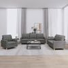 vidaXL Sofa Set Dark Grey Fabric (100% polyester), metal, textilene, plywood