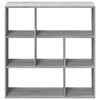 vidaXL Room Divider Bookcase Grey Sonoma Engineered Wood