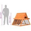 vidaXL Rabbit Hutch Brown Solid Pine Wood 60.0 x 50.4 x 42.5 in