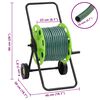vidaXL Green Hose Reel Cart with Hose Fitting Set 0,75" 98.4 ' PVC
