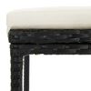 vidaXL Garden Bar Set Black, Cream White