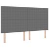 vidaXL LED Headboard with LED Strip Lights Light gray 70.9" fabric