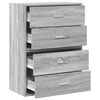 vidaXL Cabinet Set of 2 Grey Sonoma Engineered wood Small Cabinet