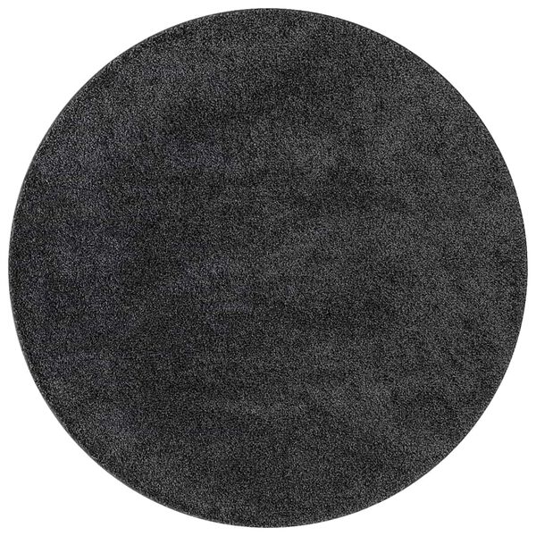 vidaXL Anti-slip Shaggy Rug Dark gray 47.2" x 47.2" PP