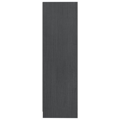vidaXL Book Cabinet Gray 27.6"x13"x43.3" Solid Wood Pine