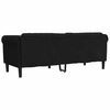 vidaXL Sofa Black Velvet 3-Seater Stylish Piece Sofa Rectangular