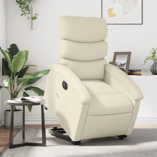 vidaXL Electric Stand Up Recliner Chair Cream