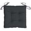 vidaXL Chair Cushion Set of 4 Black Oxford fabric (100% polyester)