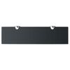 vidaXL Floating Shelf Set of 2 Black Tempered safety glass 15.7x3.9 in