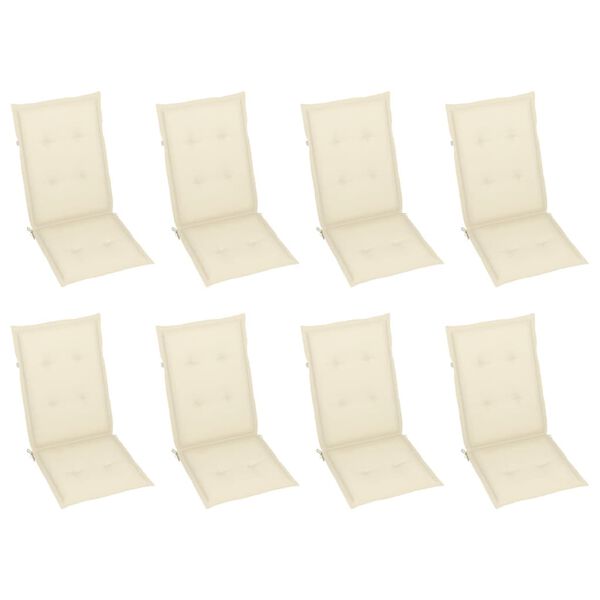 vidaXL Garden Chair Set of 8 Grey