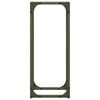vidaXL Firewood Rack Olive Green 9.8x9.8x23.6" Cold-rolled steel