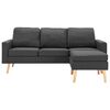vidaXL Sofa Dark Grey Fabric (100% polyester), solid pine wood, rubber wood