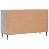 vidaXL Sideboard Concrete Gray Engineered Wood, Metal Medium Modern