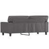 vidaXL 2-Seater Sofa Grey Faux Leather, Metal, Foam 55.1 in seat width