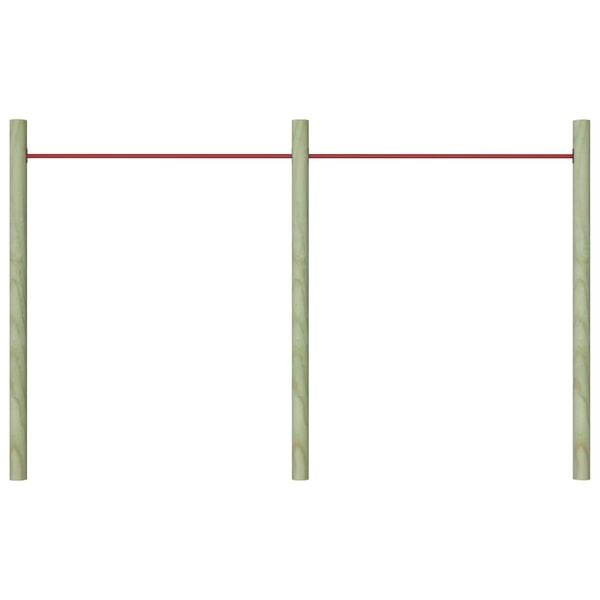 vidaXL Turning Bar Set of 2 Red Powder-coated steel Standard Durable