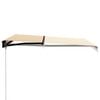 vidaXL Retractable Awning Yellow and white fabric, grey frame