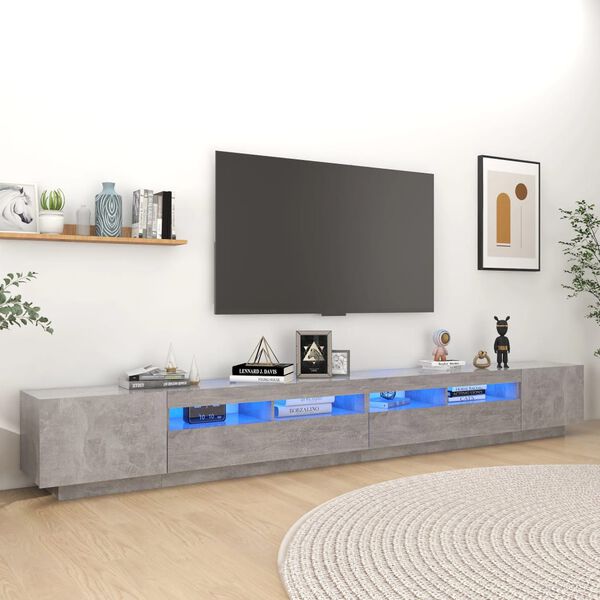 vidaXL TV Cabinet Concrete gray Engineered wood Large TV Cabinet