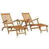 vidaXL Deck Chair Natural wood Solid acacia wood Standard Foldable