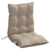 vidaXL Lowback Chair Cushion Set of 2 Taupe Oxford fabric, PP hollow fiber