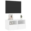 vidaXL TV Wall Cabinet White Engineered wood Medium TV Wall Cabinet