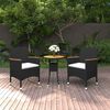 vidaXL Garden Dining Set Black, Cream White
