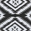 vidaXL Outdoor Rug Black Polypropylene 63 x 90 in Pattern Outdoor Rug