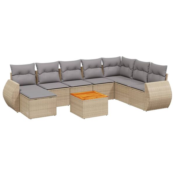 vidaXL Garden Sofa Set Beige
