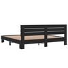 vidaXL Bed Frame Black Engineered Wood Double Modern Bed Frame