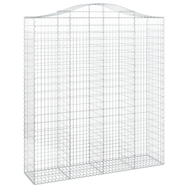 vidaXL Gabion Basket Set of 3 Silver Galvanized iron Large