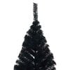 vidaXL Artificial Pre-lit Christmas Tree Black 70.87 in PVC