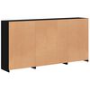 vidaXL Sideboard Black Engineered wood Large Sideboard Rectangular