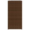 vidaXL Garden Planter Set of 2 Brown Powder-coated steel, PE rattan