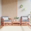 vidaXL Garden Chair Grey, Natural Wood
