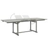 vidaXL Garden Table Gray Solid Acacia Wood Large Extendable Garden Table