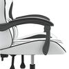 vidaXL Gaming Chair White and Black Faux Leather