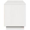 vidaXL TV Cabinet White Solid Pine Wood TV Cabinet Rectangular Modern