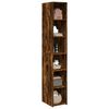 vidaXL Highboard Smoked oak Engineered wood Tall Highboard Rectangular