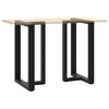 vidaXL Bar Table Leg Black Powder-coated steel Adjustable Levelers