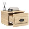 vidaXL Wall-mounted Bedside Cabinet Sonoma Oak Engineered Wood