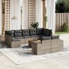 vidaXL Garden Sofa Set Grey Poly Rattan 10 Piece Set Modular