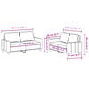 vidaXL Sofa Set Cream Fabric (100% polyester), metal, textilene, plywood