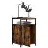 vidaXL Bedside Cabinet Smoked oak Engineered wood Adjustable Feet
