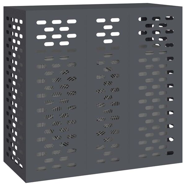 vidaXL Air Conditioner Cover Anthracite 43.31 x 19.69 x 41.34 in Steel